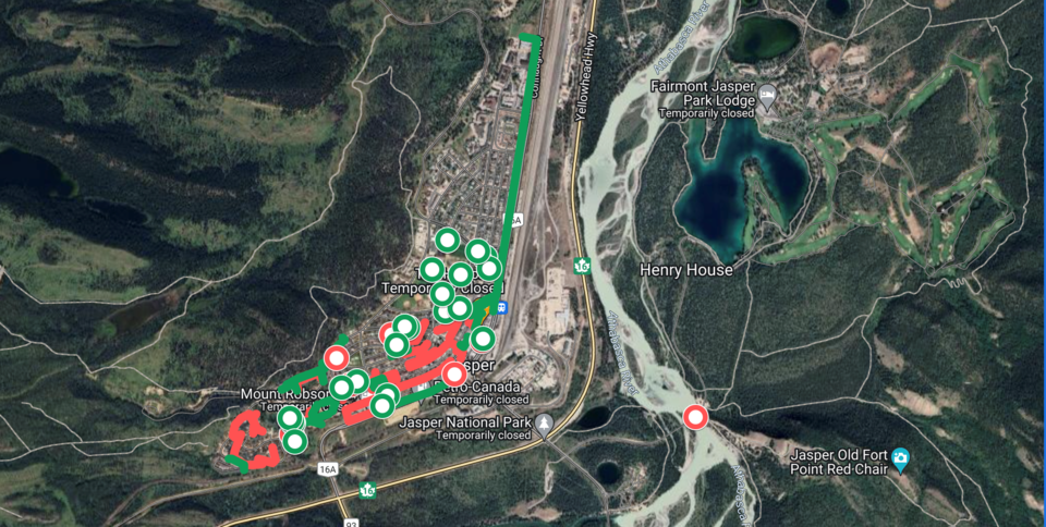 Map project compiles, geolocates Jasper wildfire footage - Jasper ...