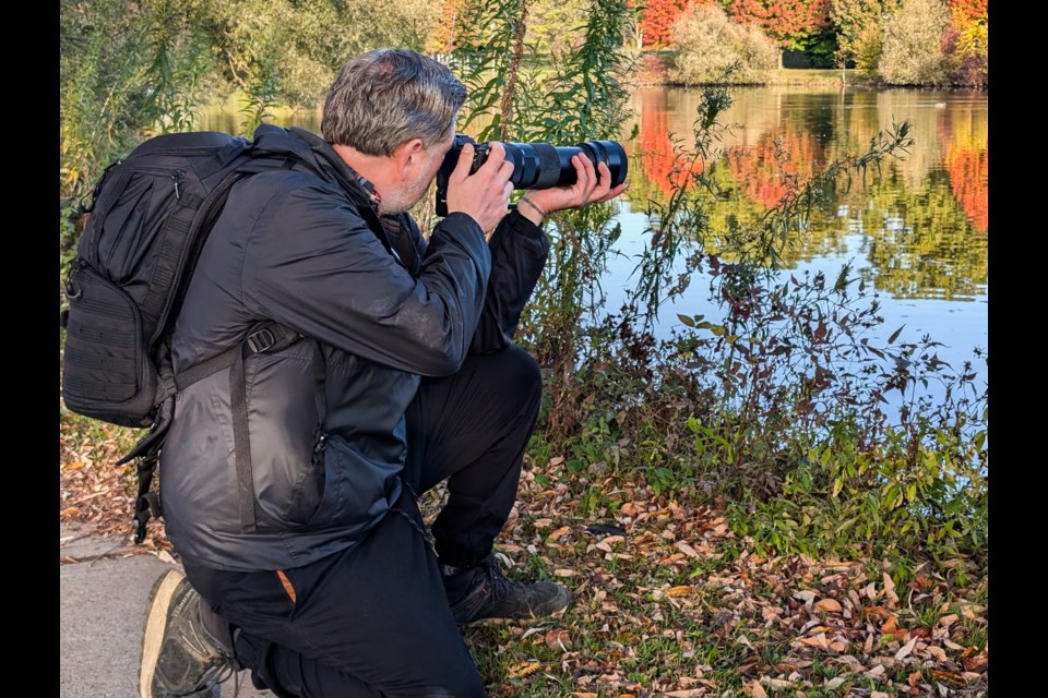 Stratford photographer Chris Arthurs takes full advantage of the natural wildlife and foliage in his work.