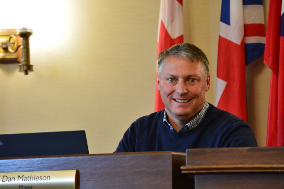 Mayor Dan Mathieson in the council chambers.