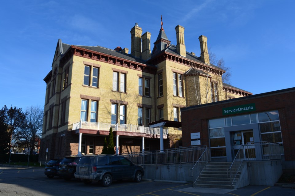 The Perth County courthouse and 5 Huron St. 