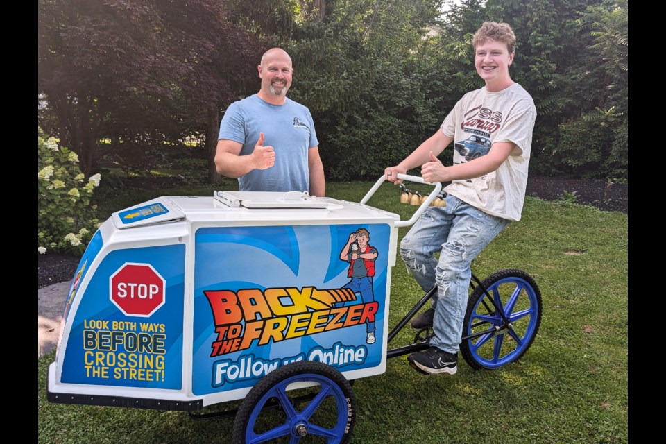 Morgan and Lincoln Millen are the proud owners of Back to the Freezer, a retro-themed ice cream bike that taps into the nostalgia of the heydays of Dickie Dee.