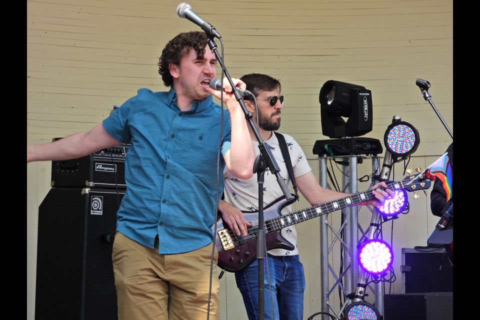 Downie Street Collective took to the stage at Stratford Live music and food festival held over the weekend at the bandshell. Lead singer Scott Beaudin and bassist Peter Dixon hit their stride during their opening number.