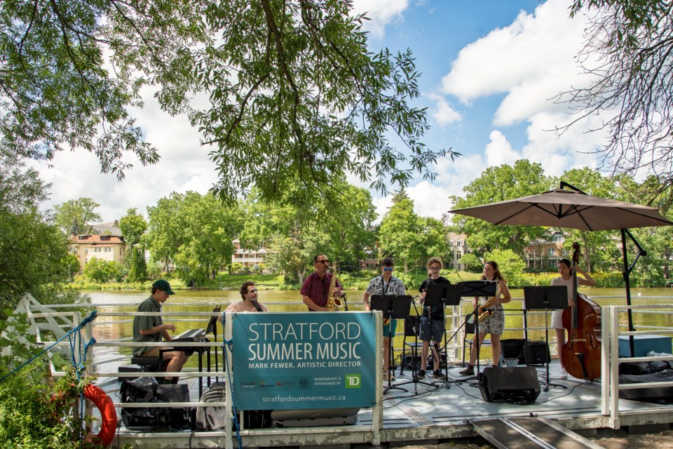 One of the highlights for academy students is a performance on the city's famed music barge at the end of their week-long stay in Stratford.