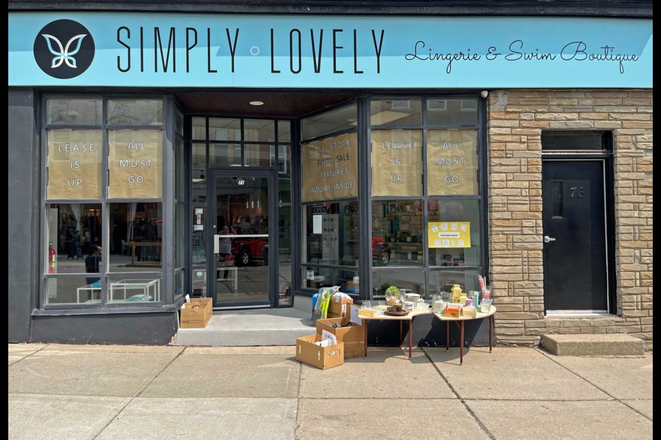 The Simply Lovely store front on Wellington Street.