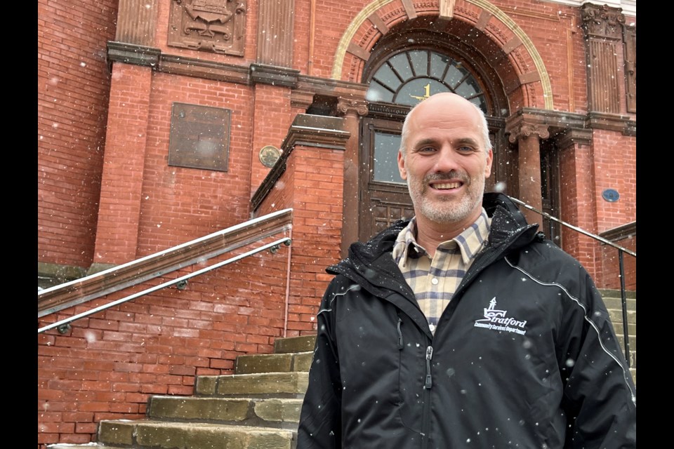 Tim Wolfe outside of Stratford City Hall. 