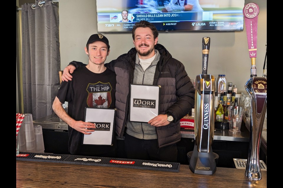 Ben (left) and Jacob Ford are helping guide Work Pub & Eatery towards a family-like neighbourhood bar.