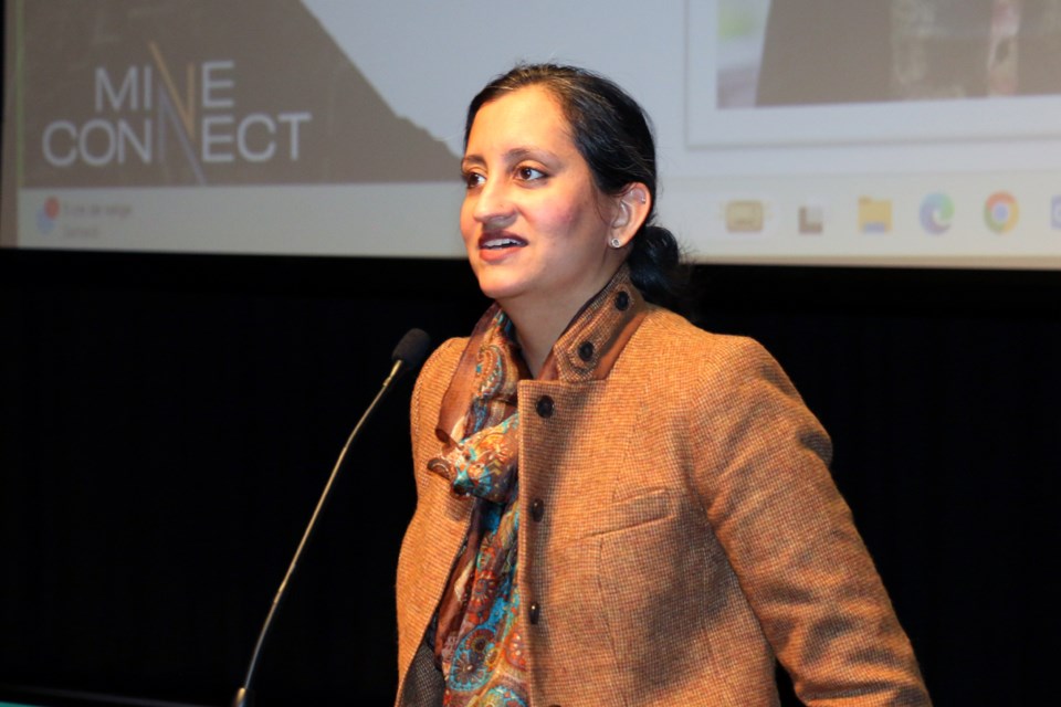 Priya Tandon, the new president of the Ontario Mining Association, speaking at the Feb. 13 MineConnect annual meeting in Sudbury, says Ontario needs to take a “measured approach” to U.S. tariffs. 