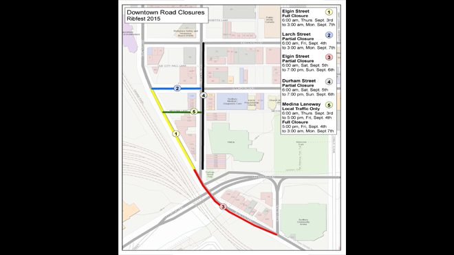 Print out this map of Ribfest road closures Sudbury News