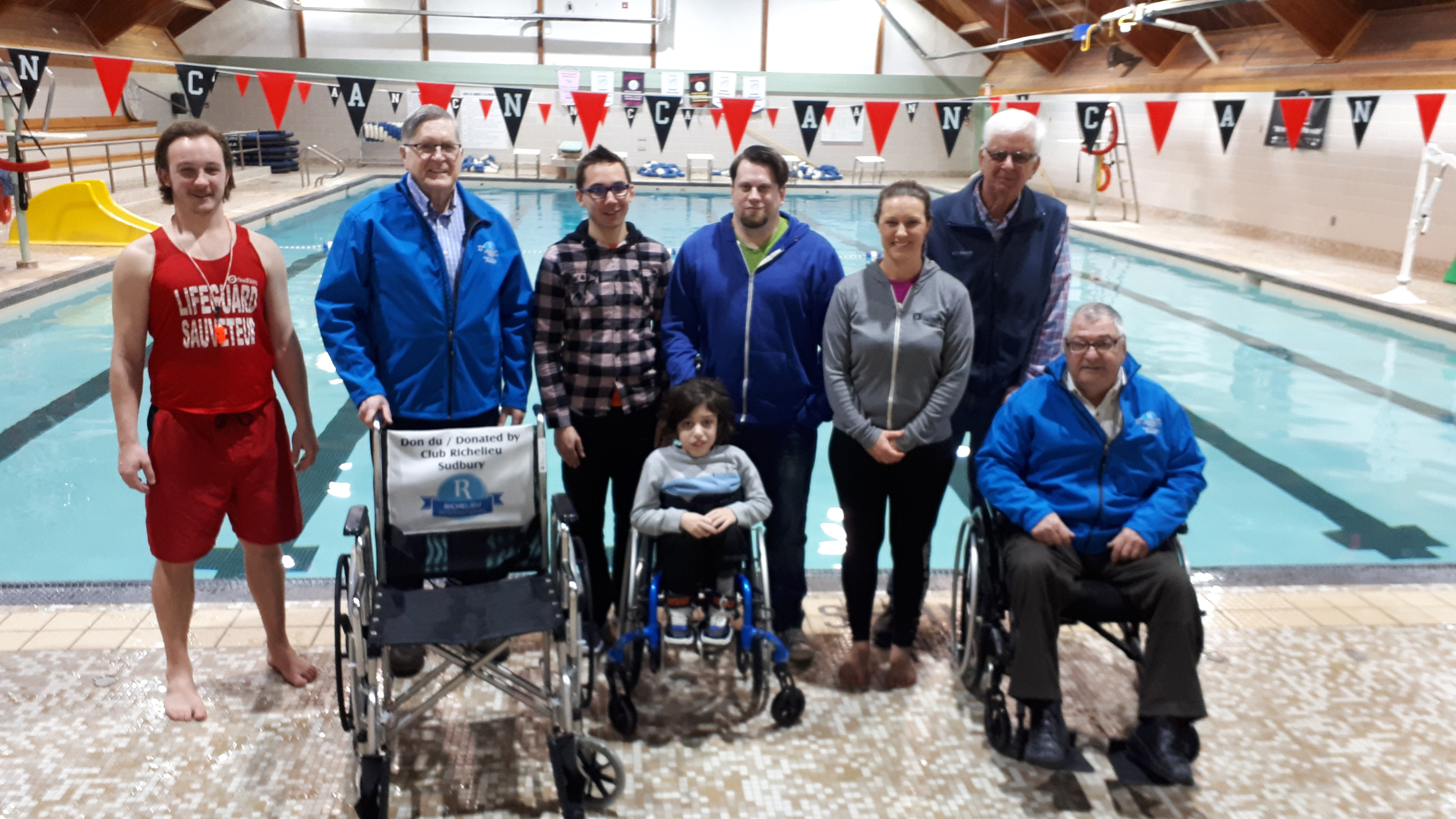 Club Richelieu donates special wheelchair to Gatchell Pool - Sudbury News