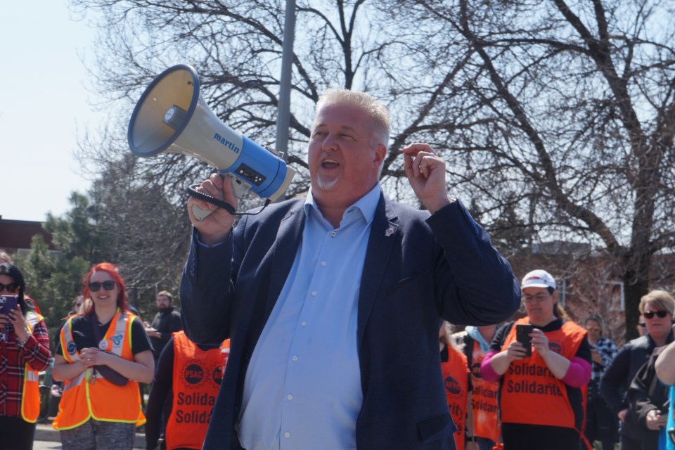 Taxation union president hits the picket line in Sudbury Sudbury