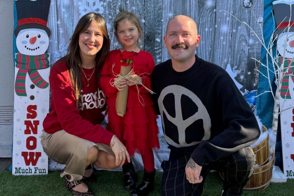 Former Sudburians Frank and Terrie Bach and their daughter, Cove. 