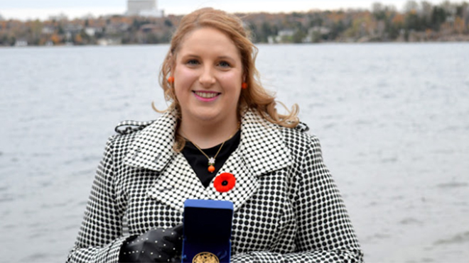 Kelly Harding, winner of the Governor General Gold Medal