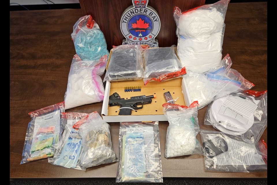 Various street drugs seized by TBPS during an investigation, with a street value over $600k