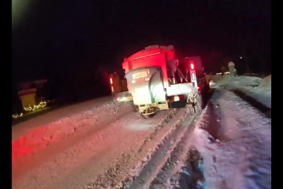 An unsafe plow truck was pulled off the road by city police during a traffic stop. (Jan. 29, 2025)