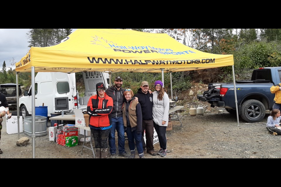 Half-Way Motors Staff  left to right: Kiirsti Kellar, Daniel Trevisanutto, Erin Trevisanutto, Matt McCourt, Nadia Trevisanutto