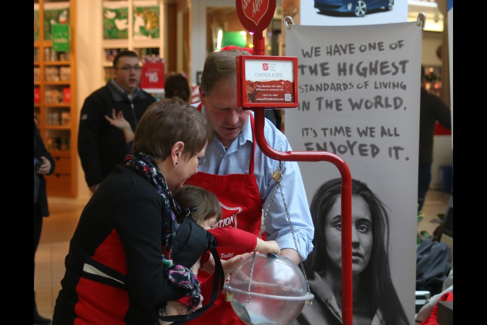 Every bit helps. The Salvation Army launched its annual Christmas Kettle campaign on Thursday. 