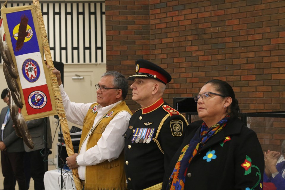 NAN Police Services chief, Terry Armstrong, said he was honoured to be recognized by the people he serves during a ceremony at the NAN Winter Chief's Assembly in Thunder Bay. 