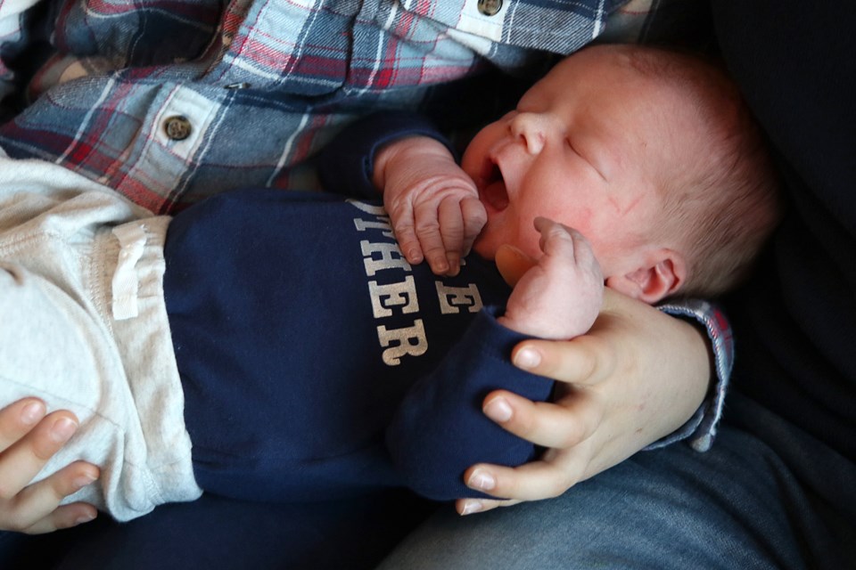 Gabriel McKenize was born at 4:28 a.m. on Jan. 1, 2017, making him Thunder Bay's first baby of the year. He's the third son for proud parents Gregory and Melissa McKenzie (Leith Dunick, tbnewswatch.com). 