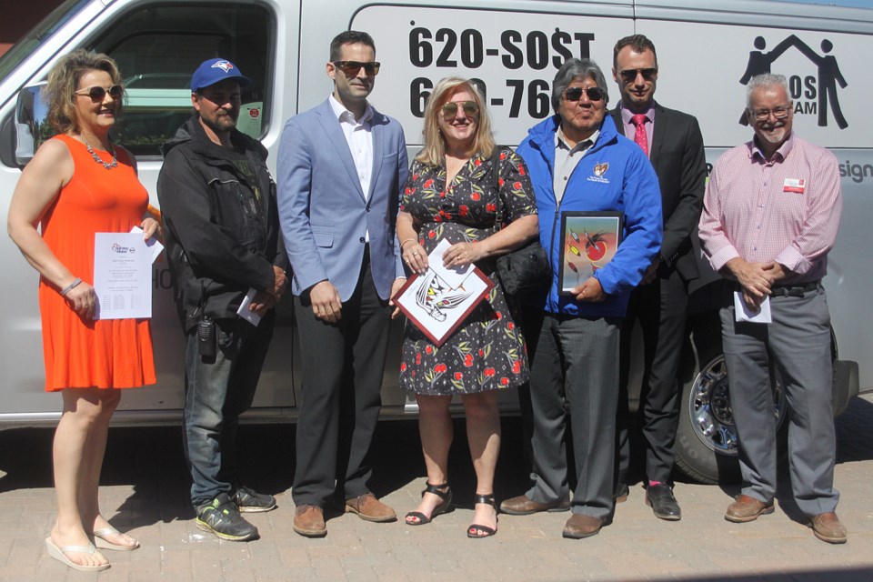 Shelter House unveiled their new SOS van on Thursday, June 14, 2018, after raising $50,000 through community donations. (Matt Vis, tbnewswatch.com)