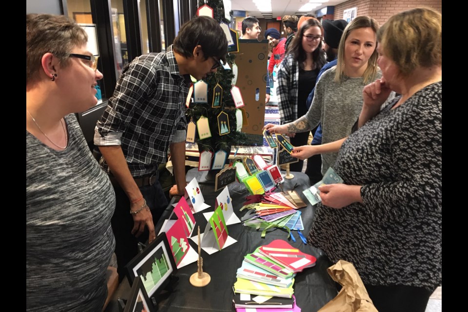 PHOTO CAPTIONS: First-year students in the Business Marketing, Accounting, Human Resources, Business and Business Fundamentals programs at Confederation College are hosting Enterprise Challenge Market Days this week. (Confederation College)
