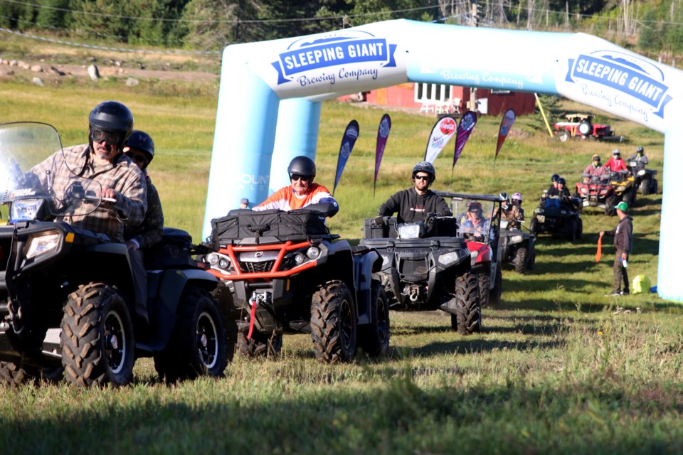 More than 200 riders participated in the second annual Five Aces ATV Poker Run at Mount Baldy on Saturday. (Photos by Doug Diaczuk - Tbnewswatch.com). 