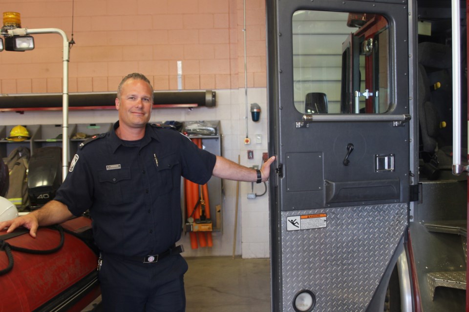 Kevin Anderson at the Water Street fire station. (Michael Charlebois, tbnewswatch)