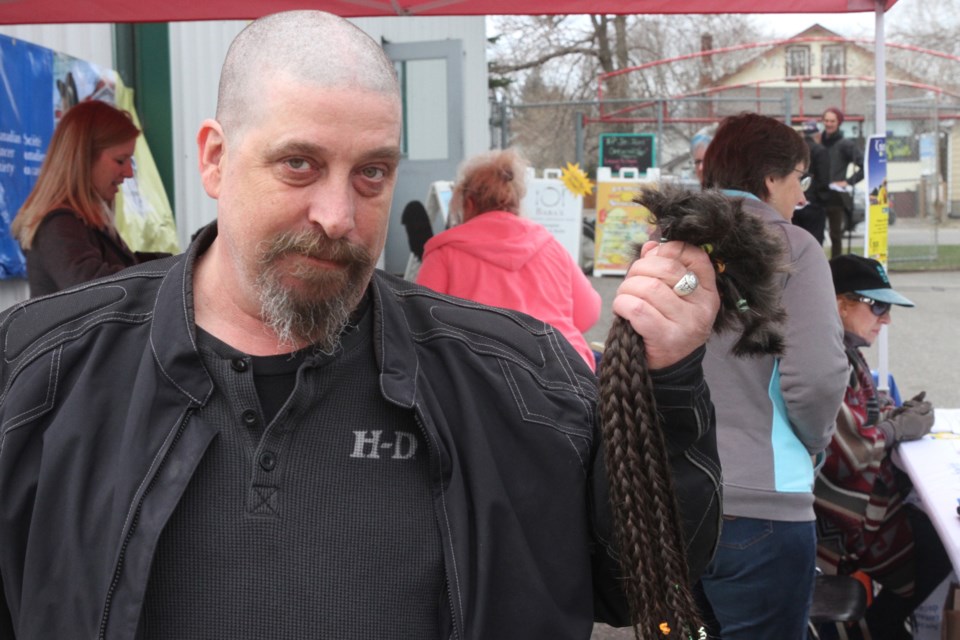 Mike Valley has donated 12 feet of hair over 25 years. (Michael Charlebois, tbnewswatch)