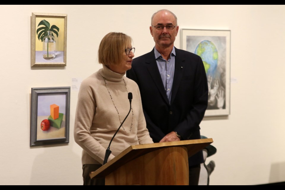 Gail and Brian Scott donated $150,000 to the new waterfront art gallery. 