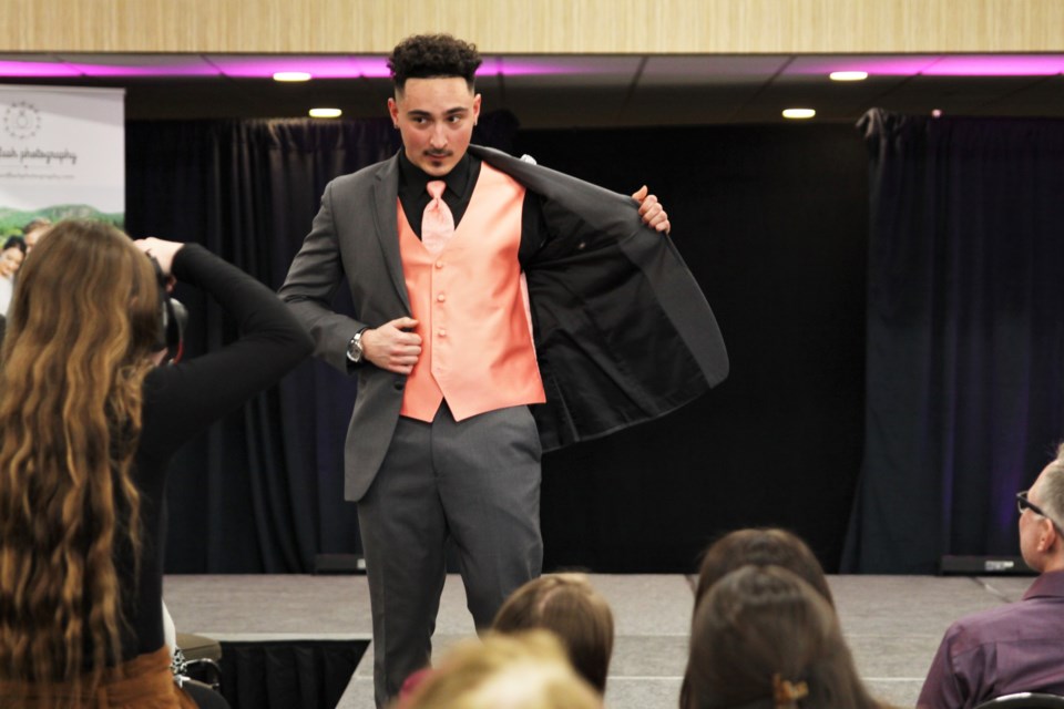 A model shows off wedding fashion at the 18th annual Thunder Bay Wedding Show. (Photos by Ian Kaufman)