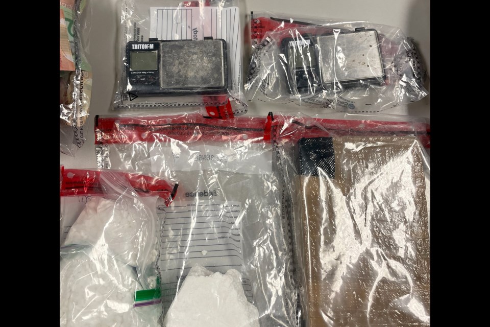 Thunder Bay Police seized $270,000 worth of drugs and paraphernalia consisted with drug trafficking at a residence in the 300 block of High St. N. on Oct. 5, 2022 (TBPS photo).