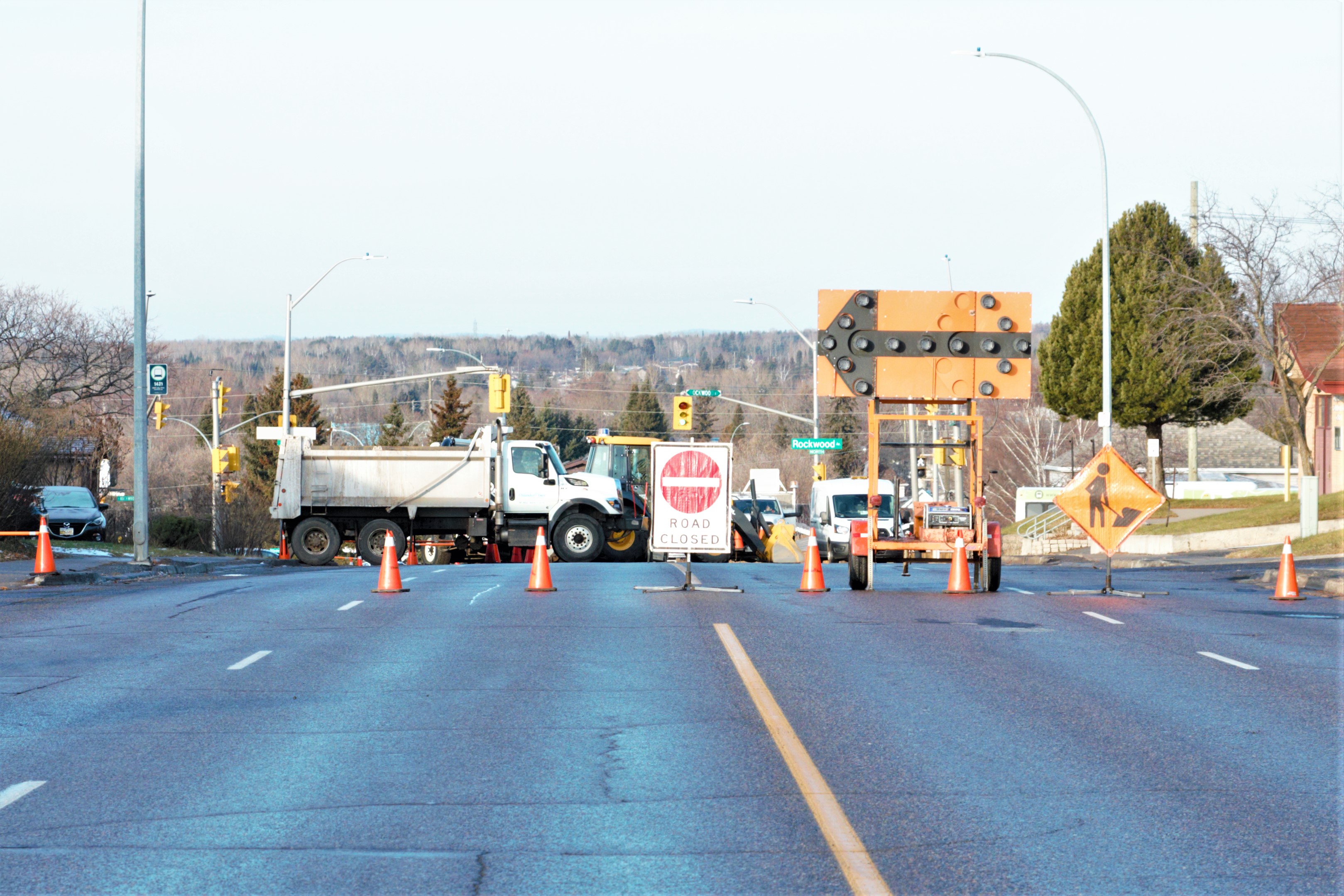 Water main service repair closes Red River Road TBNewsWatch