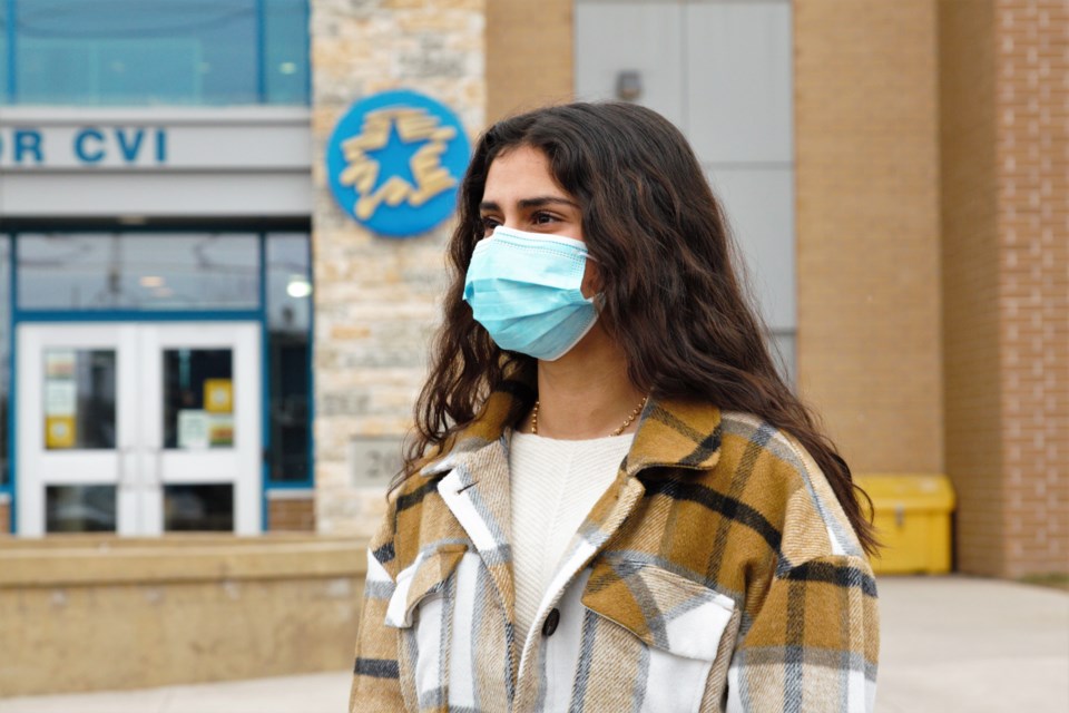 Superior CVI student Mehar Mago said it was difficult staying engaged with extended classes during the pandemic. (Ian Kaufman, TBNewswatch)