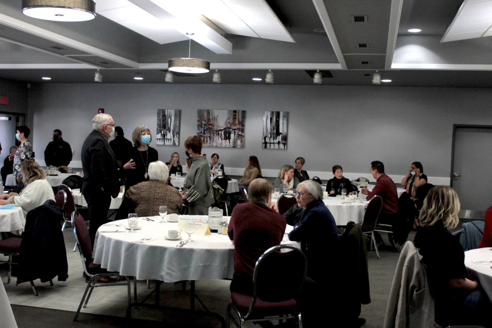 Dozens of Chamber members attended the gathering at the Italian Cultural Centre featuring a presentation titled "Reconciliation - Symbolic Gesture or Systemic Change?" 