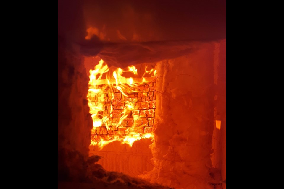 The innovative mass timber beam-to-column connection was tested in Lakehead's Fire Testing and Resesarch Lab (submitted photo)