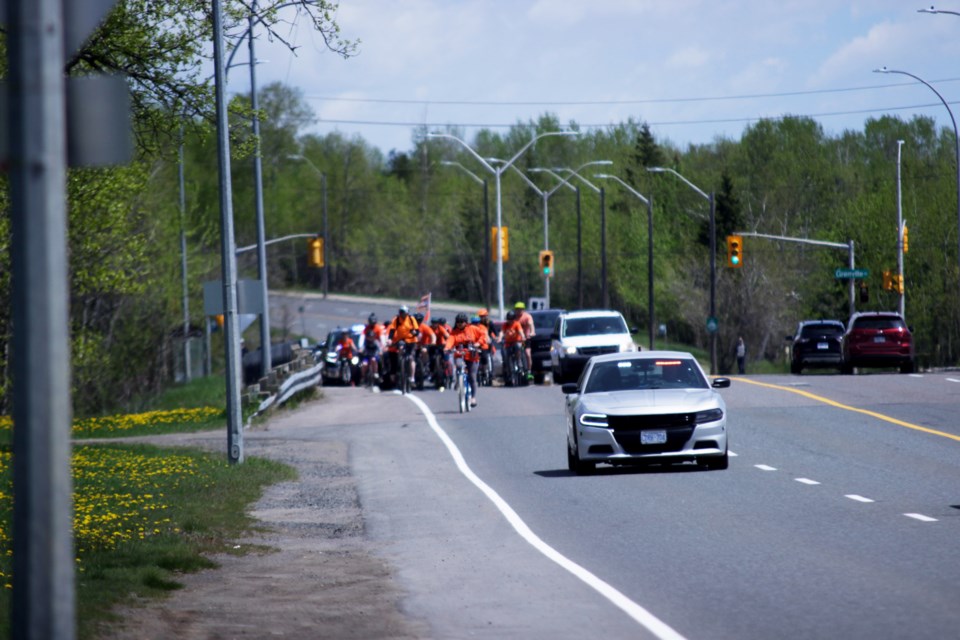 Over 30 cyclists showed up for the ride