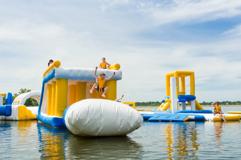 Floating cheap bouncy castle