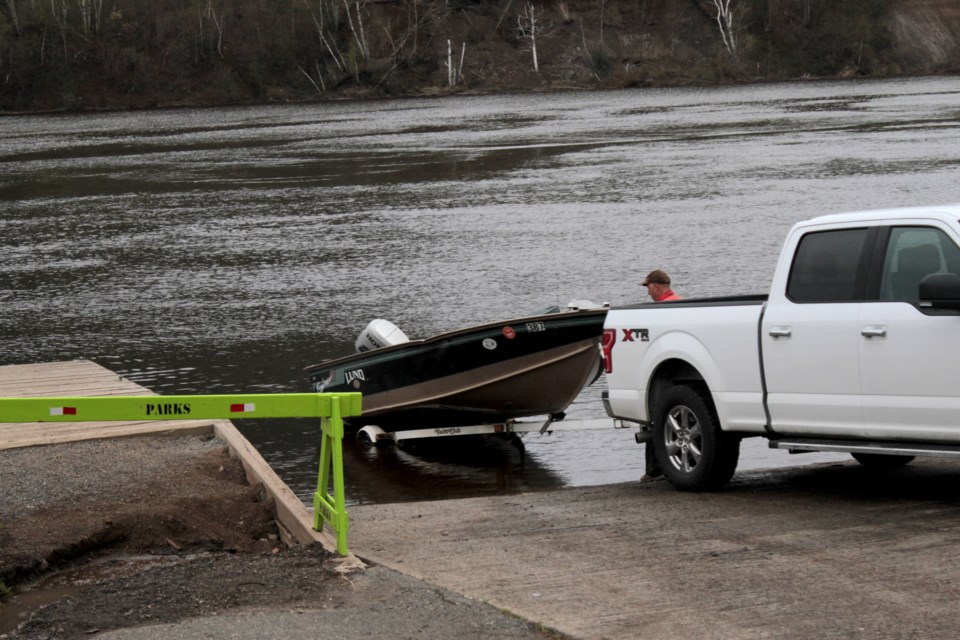 The boat launch sees heavy use by local boaters