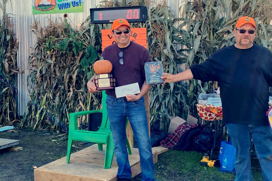 Ben Johnson was this year's winner, with his pumpkin weighing in at 1,122 pounds