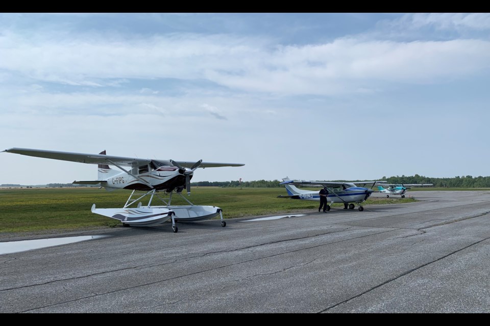 Volunteers from the Northwestern Ontario Air Search and Rescue Association recently travelled to Temiskaming Shores for a weekend of simulated search exercises (NOASARA photo)