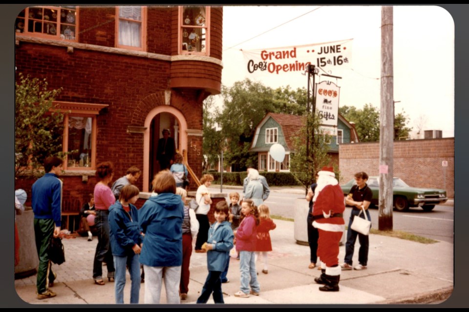 Coo's Fine Gifts grand opening in 1983.