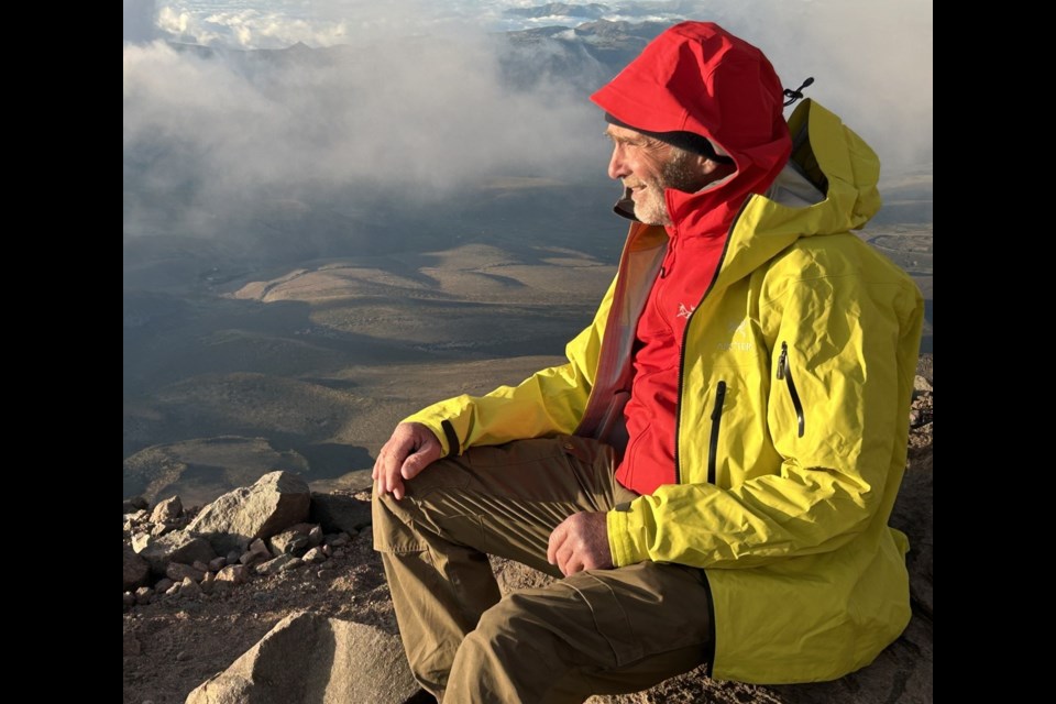 Dale Shippam of Thunder Bay climbed to the last camp before the summit of Ecuador's Mount Chimborazo, reaching an elevation of 5,400 metres. He's shown here at the camp during a recent expedition to Ecuador. (Facebook/Dale Shippam)