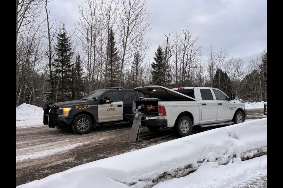 OPP and the Ministry of Transportation conducted a commercial motor vehicle enforcement blitz along Highway 102 and Dawson Road on Wednesday and Thursday. (Supplied by OPP)