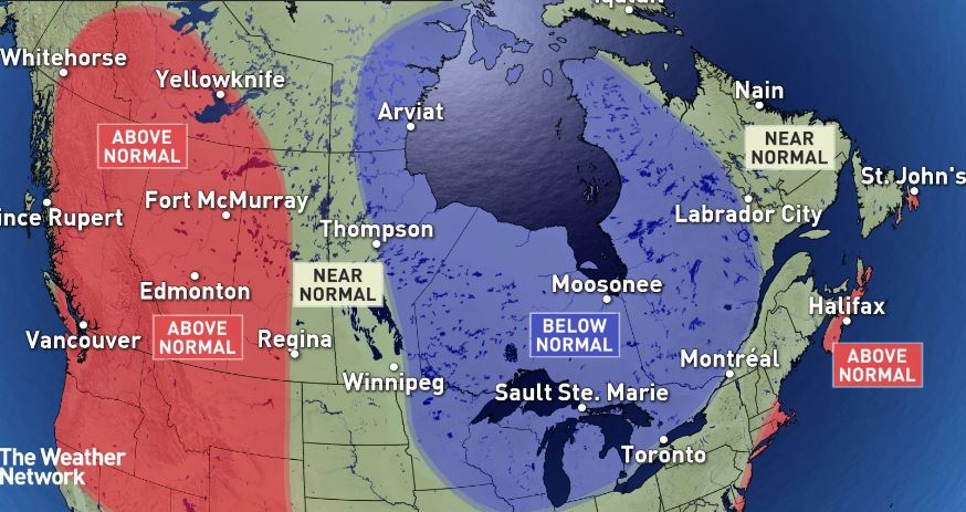 Warmer winter predicted for parts of Ontario and Canada
