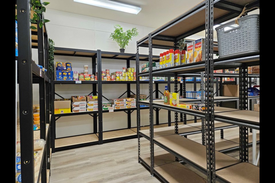 Nearly bare shelves can be seen at the Food Resource Centre at Lakehead University