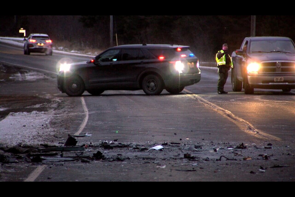 Three people were injured after a two-vehicle crash on Oliver Road on Thursday.