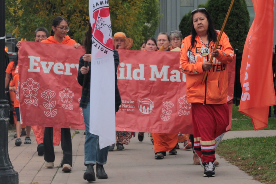 Nishnawbe Aski Nation held its annual Orange Shirt Day walk marking the National Day for Truth and Reconciliation on Saturday.