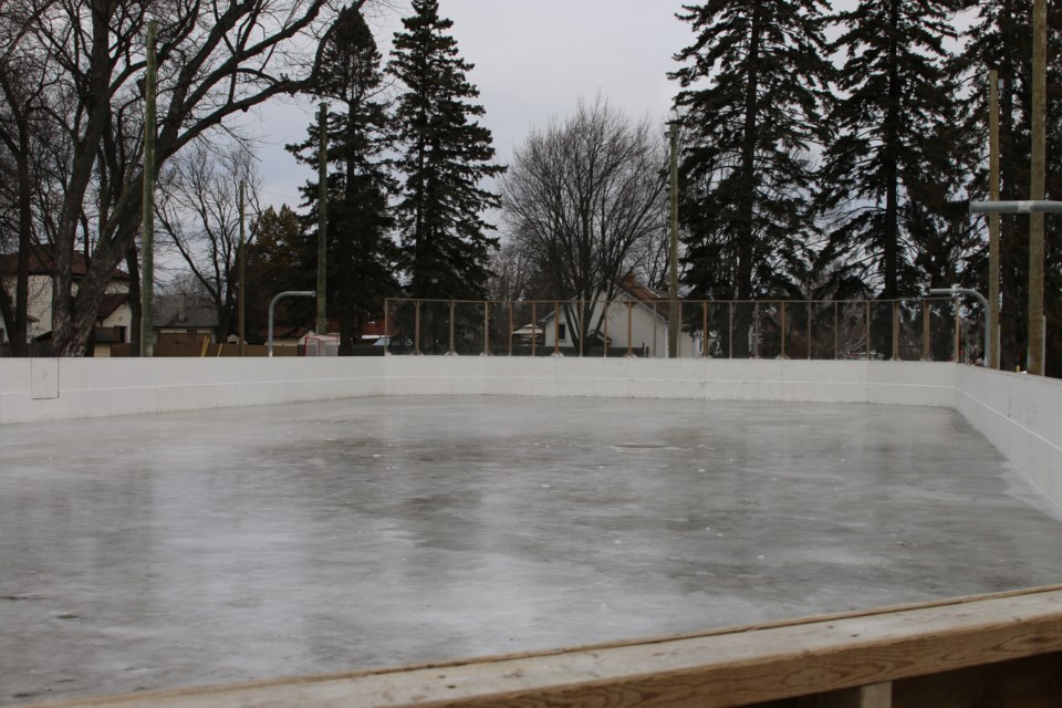 The boarded rink at Dease Park on the corner of Vickers St. North and Dease St. is not open on Dec. 30.