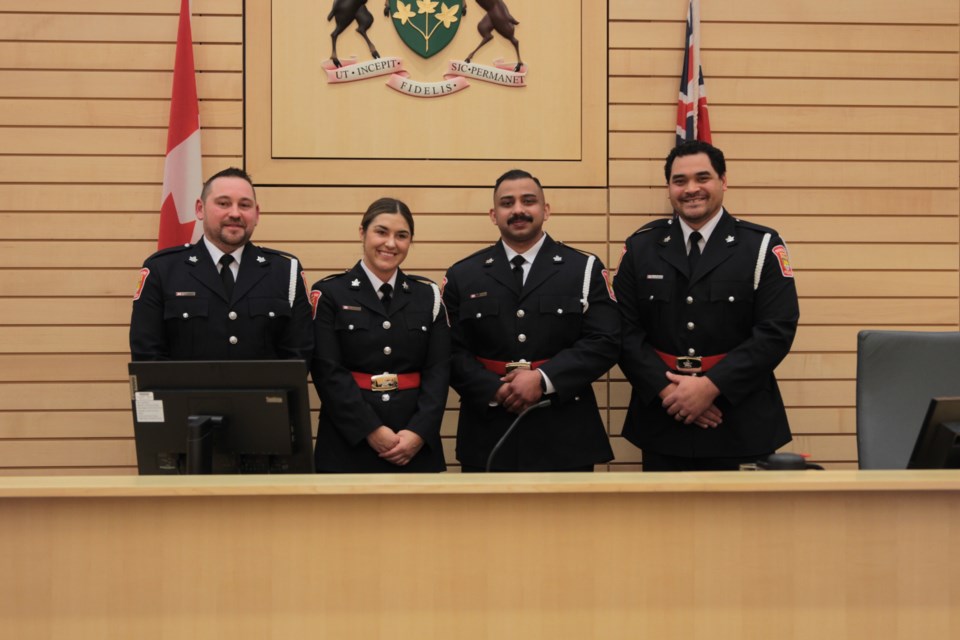 Constables Raymond Arney, Caitlin Radcliff, Akshay Santhosh, and Justin Fui.


