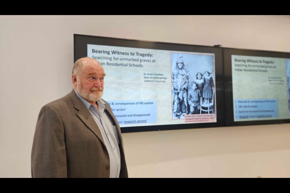 Scott Hamilton, Professor of Anthropology at LU speaks about his work linked to locating unmarked graves linked to residential schools