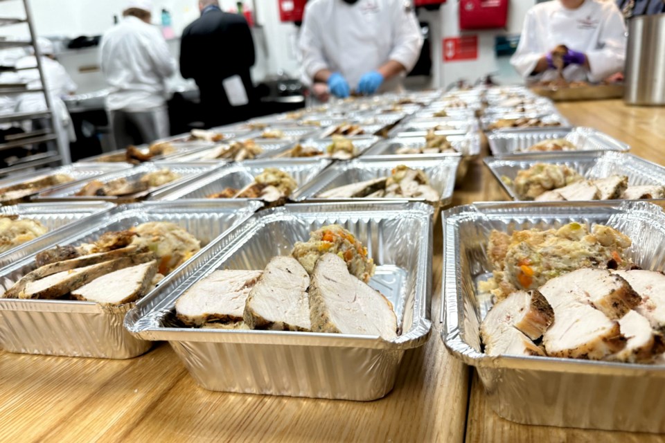 This week, students prepared 700-800 meals, including over 43 turkeys